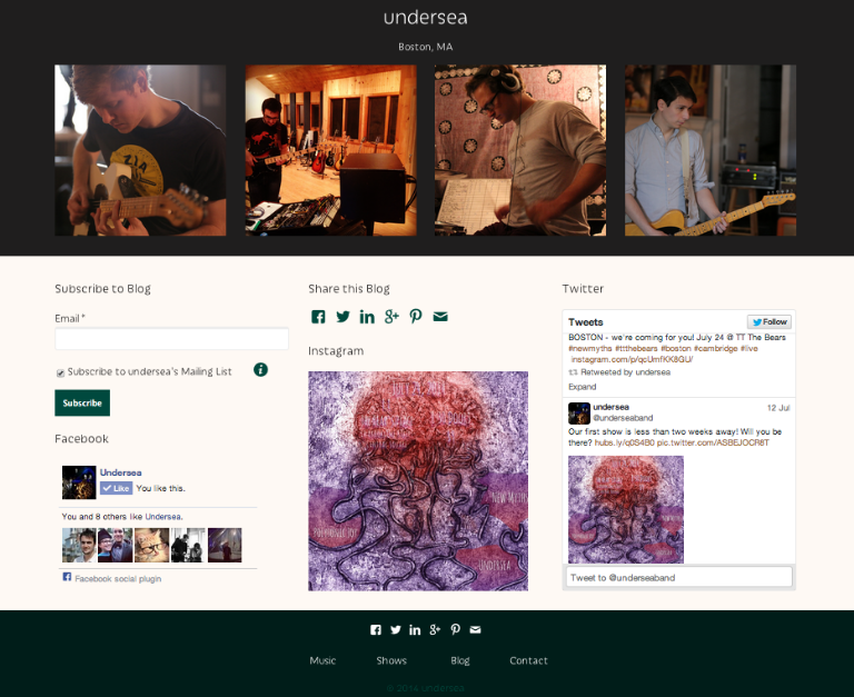 How to set up a great looking band or musician website in a few hours
